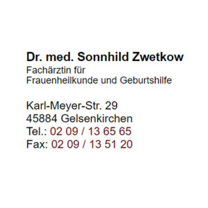 Praxis für Frauenheilkunde und Geburtshilfe Dr. Sonnhild Zwetkow